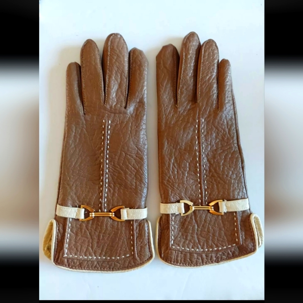 Vintage Sears vinyl driving gloves size 6.5-7.5